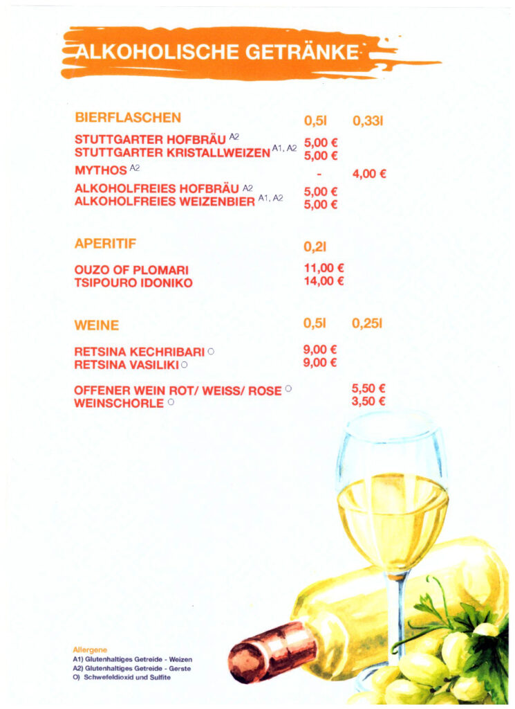 ALKOHOLISCHE GETRÄNKE